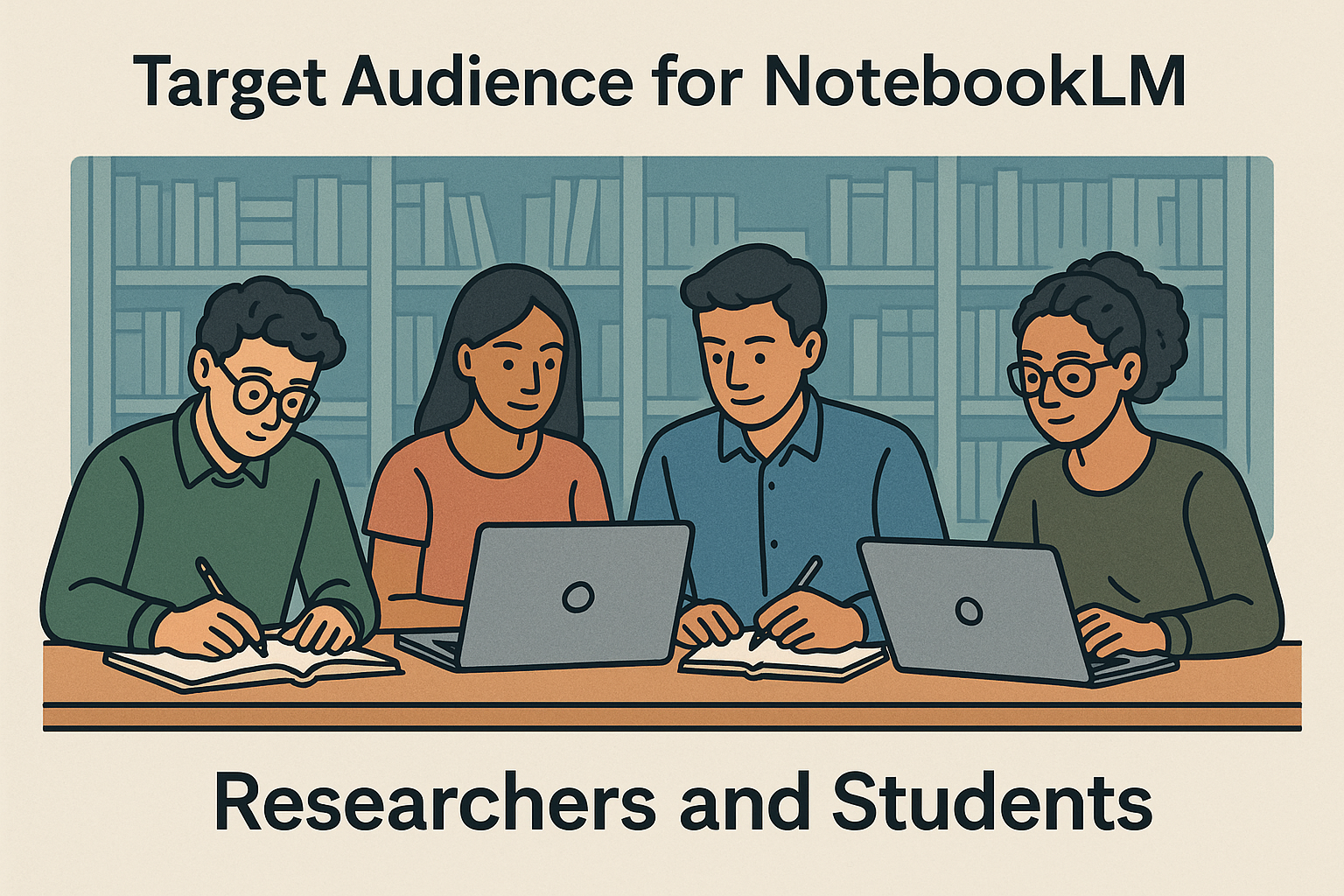 Target audience for NotebookLM including researchers and students.