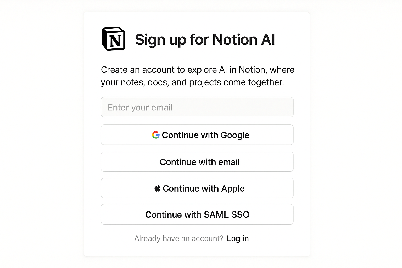 Notion AI 가입 과정