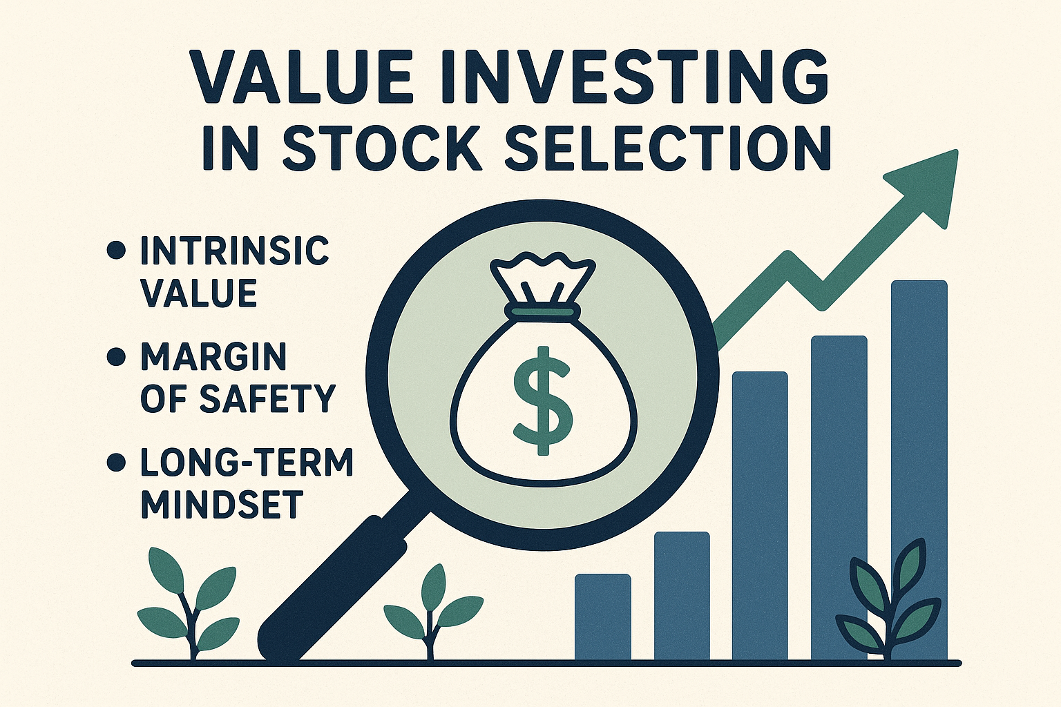Value investing principles concept