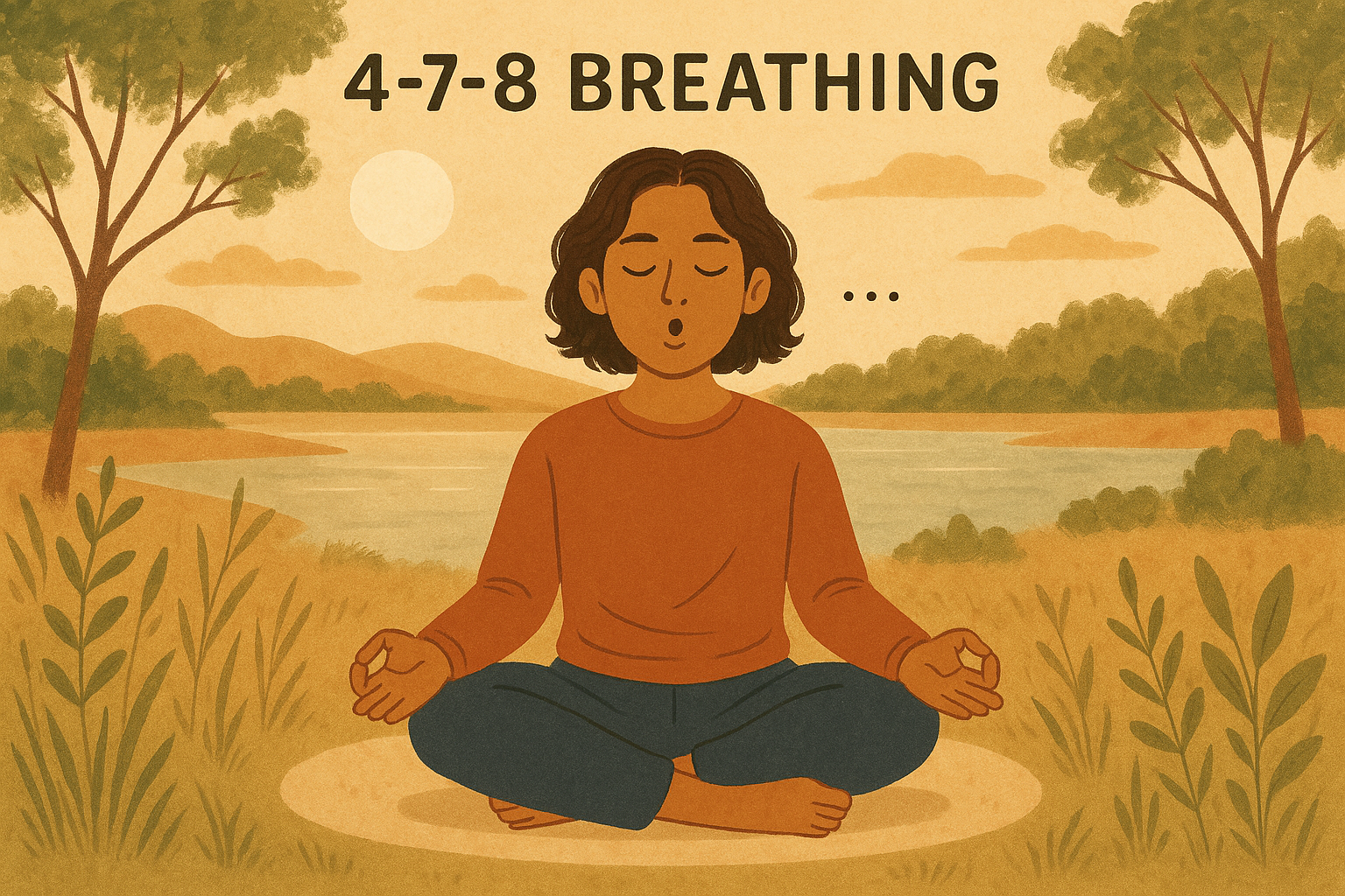 4-7-8 호흡법을 실천하는 평화로운 공간