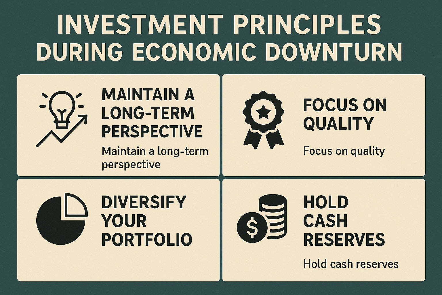 경제 침체시 투자 원칙