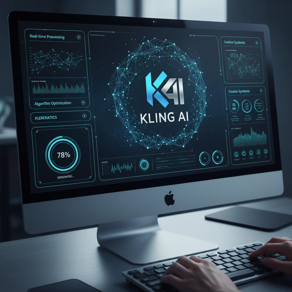 Kling AI의 로고와 인터페이스 스크린샷