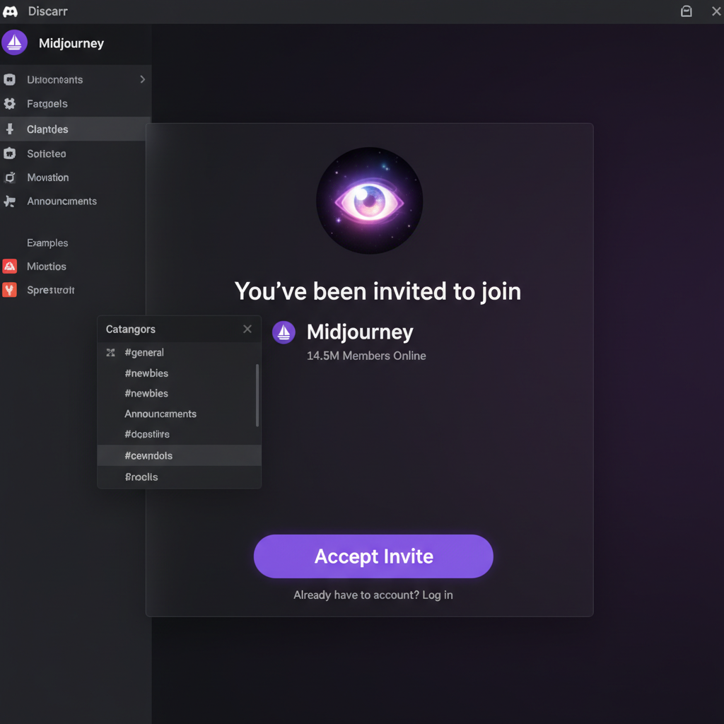 Midjourney Signup Process Screenshot