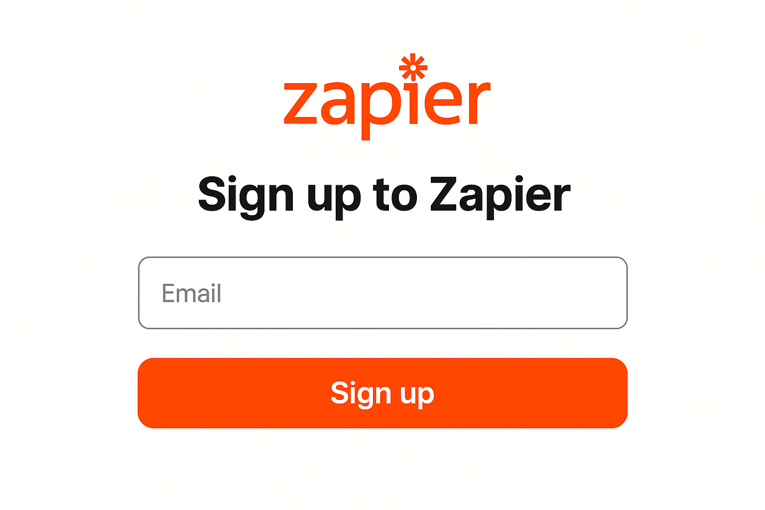 Zapier signup process