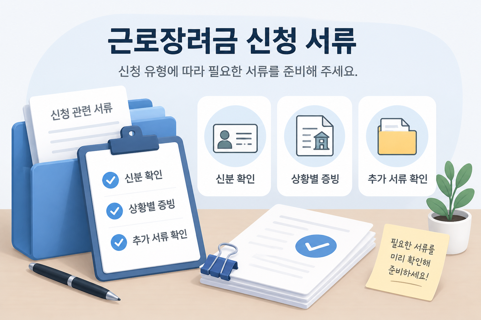 근로장려금 신청 서류 이미지
