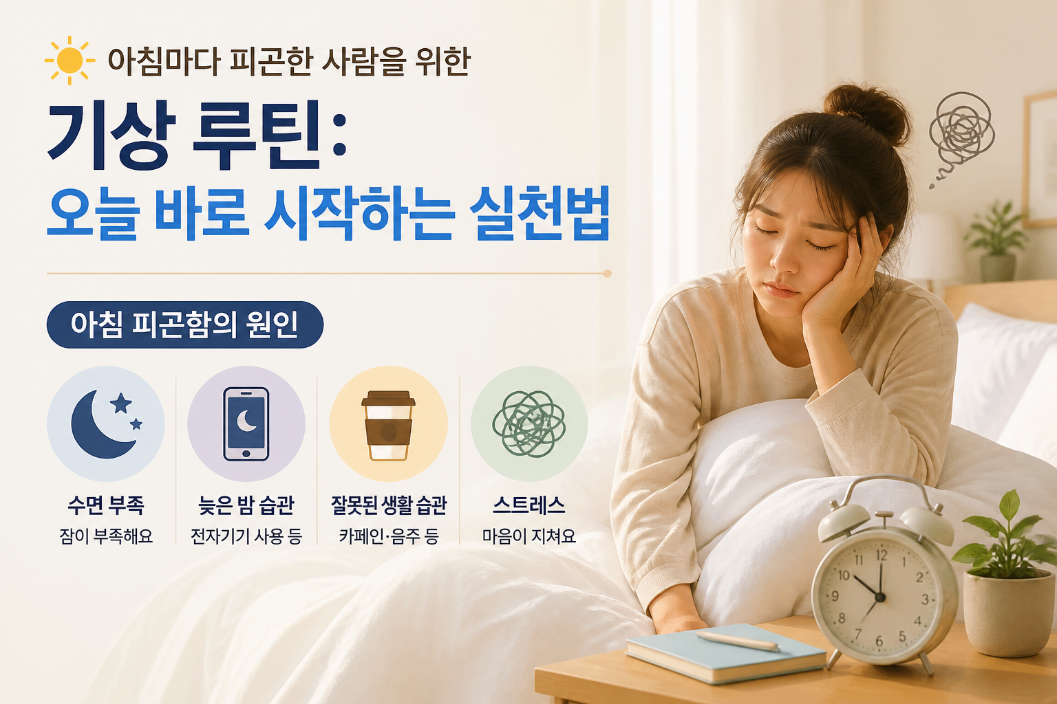 아침 피곤함의 원인