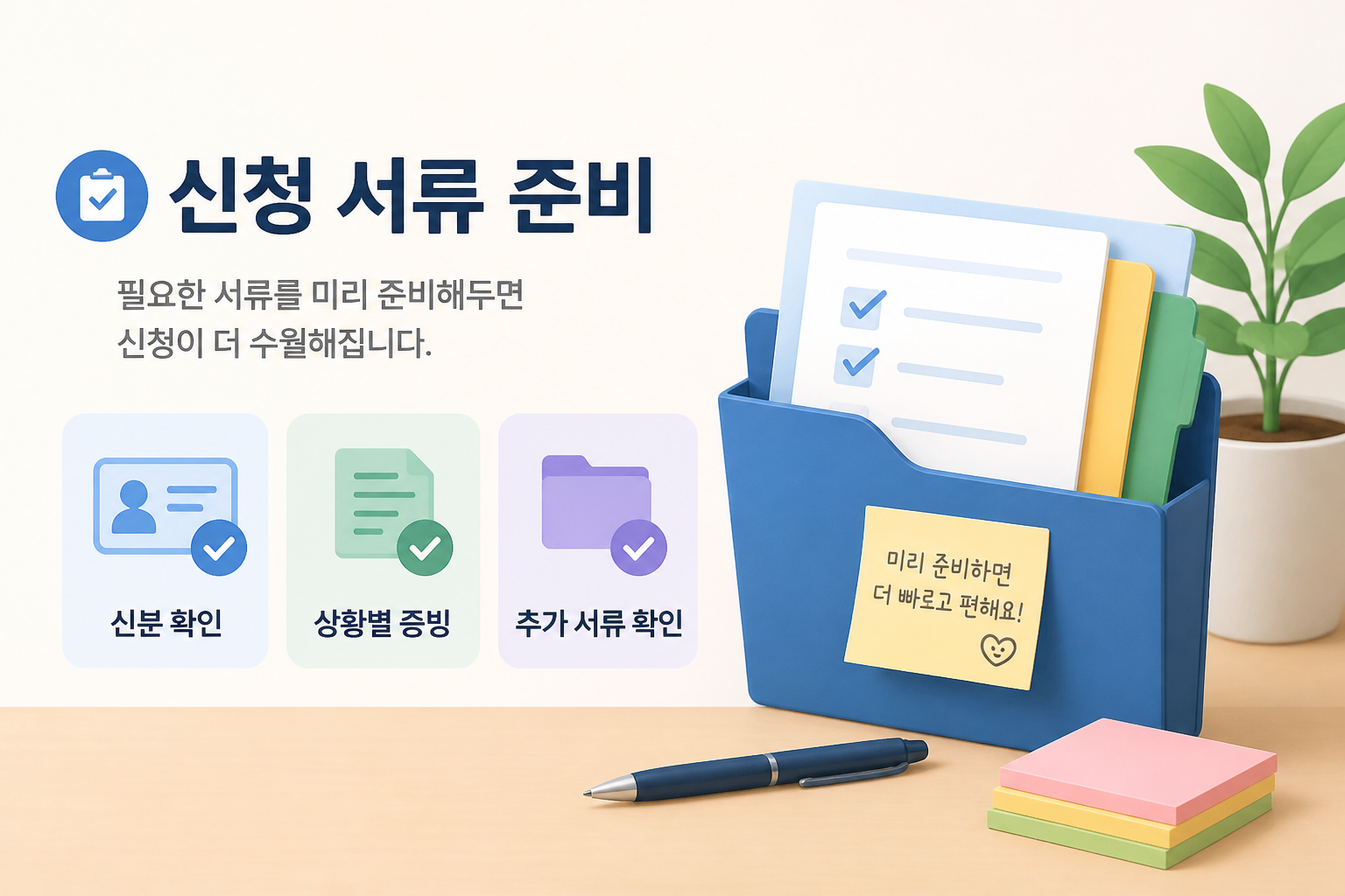 신청 서류 준비 이미지